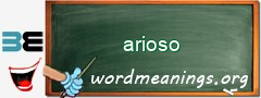 WordMeaning blackboard for arioso